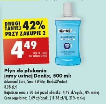 Biedronka Płyn do płukania jamy ustnej Dentix 500 ml oferta