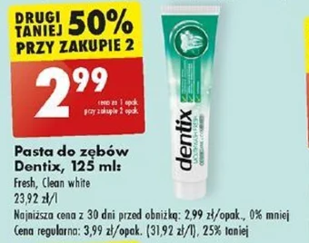 Biedronka Pasta do zębów Dentix 125 ml oferta