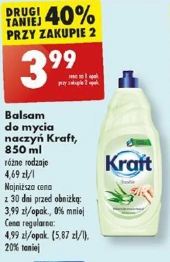 Biedronka Balsam do mycia naczyń Kraft 850 ml oferta