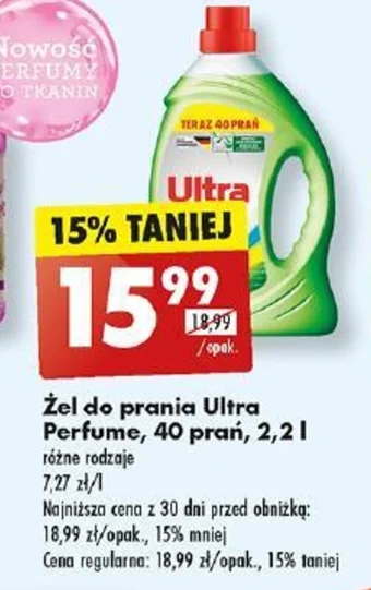 Biedronka Żel do prania Ultra Perfume 2,2l oferta