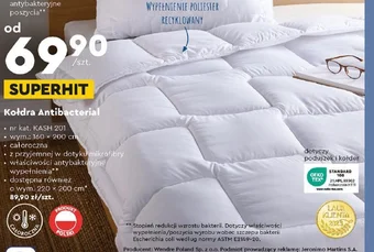Biedronka SMUKEE Kołdra Antibacterial 160x200cm oferta