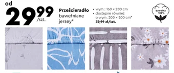 Biedronka Prześcieradło bawełniane jersey oferta