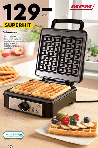 Biedronka MPM Gofrownica 1400W oferta