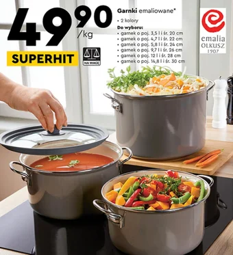 Biedronka emalia OLKUSZ Garnki emaliowane oferta