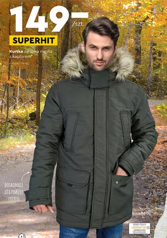 Biedronka Kurtka zimowa męska z kapturem oferta