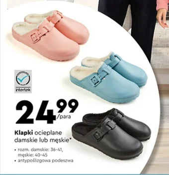 Biedronka CLEVÉ Klapki ocieplane męskie 40-45 rozm. oferta