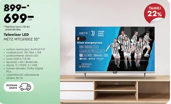 Biedronka Telewizor LED METZ MTC6100Z 32" oferta