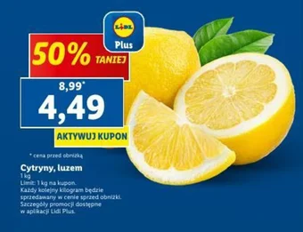 Lidl Cytryny 1kg oferta