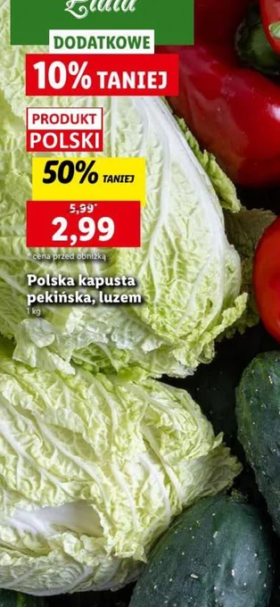 Lidl Polska kapusta pekińska 1kg oferta