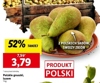 Lidl Polskie gruszki 1 kg oferta