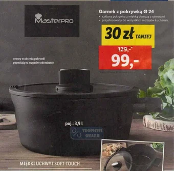 Lidl Garnek z pokrywką Masterpro śr. 24 cm oferta