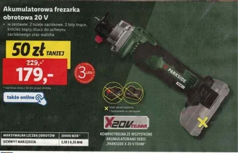 Lidl Akumulatorowa frezarka obrotowa 20 V PARKSIDE oferta
