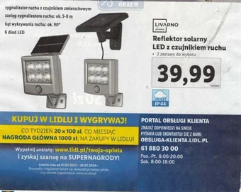 Lidl Reflektor solarny LED z czujnikiem ruchu LIVARNO oferta