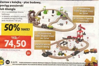 Lidl Zestaw z kolejką - plac budowy/ pociąg pasażerski/ dżungla playtive oferta
