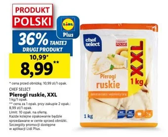 Lidl CHEF SELECT Pierogi ruskie, XXL 1kg oferta