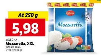 Lidl MILBONA Mozzarella, XXL 250 g oferta