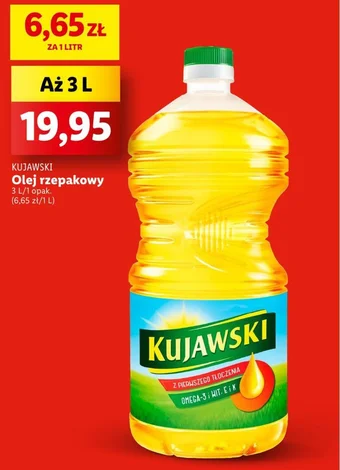 Lidl KUJAWSKI Olej rzepakowy 3l oferta