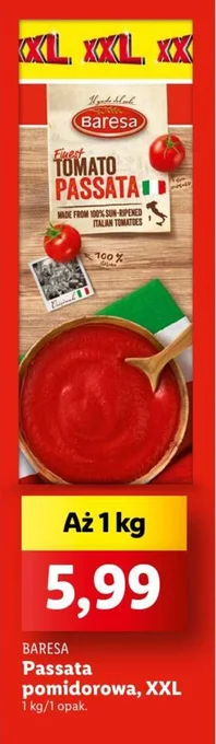 Lidl BARESA Passata pomidorowa, XXL 1kg oferta
