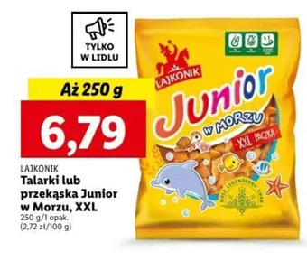 Lidl LAJKONIK Talarki lub przekąska Junior w Morzu, XXL 250 g oferta