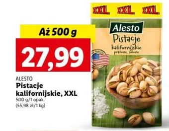 Lidl ALESTO Pistacje kalifornijskie, XXL 500g oferta