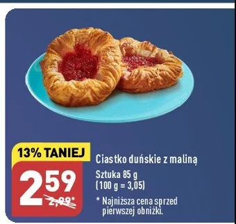 ALDI Ciastko duńskie z maliną oferta