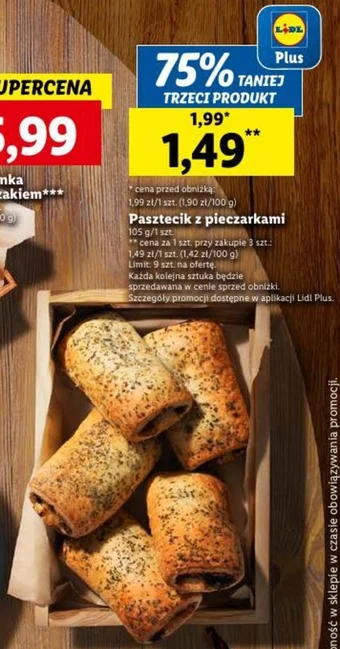 Lidl Pasztecik z pieczarkami 105 g oferta