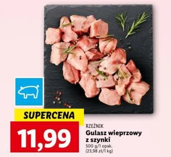 Lidl RZEŹNIK Gulasz wieprzowy z szynki 500 g oferta