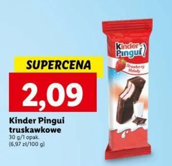 Lidl Kinder Pingui truskawkowe 30 g oferta