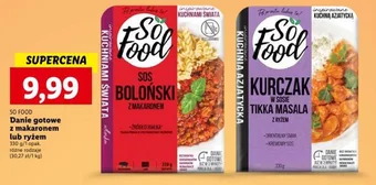 Lidl SO FOOD Danie gotowe z makaronem lub ryżem 330 g oferta