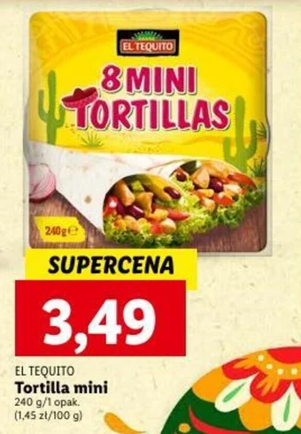 Lidl EL TEQUITO Tortilla mini 240 g oferta