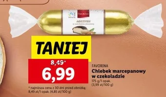 Lidl FAVORINA Chlebek marcepanowy w czekoladzie 175g oferta