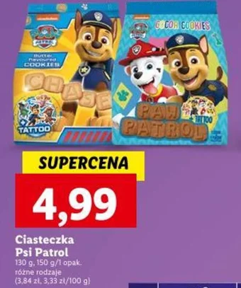 Lidl Ciasteczka Psi Patrol 130 g, 150 g oferta