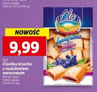 Lidl OLA Ciastka kruche z nadzieniem owocowym 500 g oferta