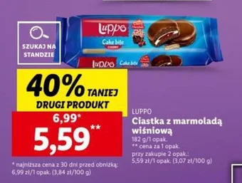 Lidl LUPPO Ciastka z marmoladą wiśniową 182 g oferta