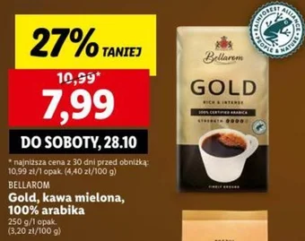 Lidl BELLAROM Gold kawa mielona 100% arabika 250 g oferta