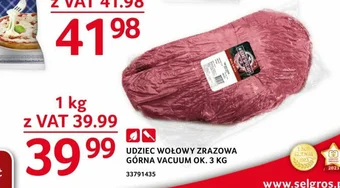 UDZIEC WOŁOWY ZRAZOWA GÓRNA VACUUM 1 kg