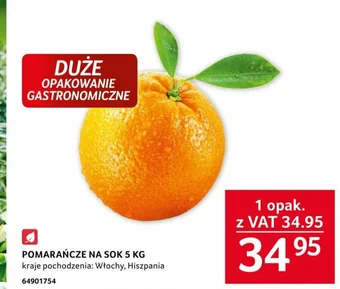 Selgros POMARAŃCZE NA SOK 5 KG oferta