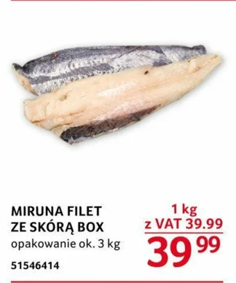 Selgros MIRUNA FILET ZE SKÓRĄ BOX 1 KG oferta
