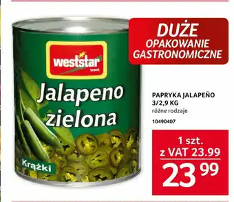 Selgros PAPRYKA JALAPEÑO 3/2,9 KG oferta