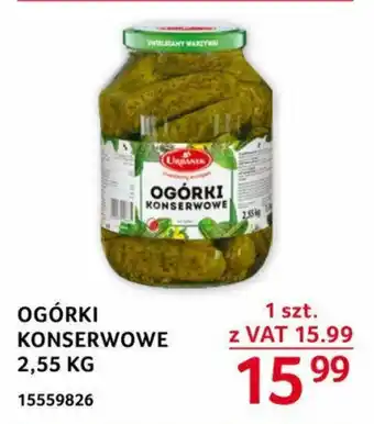Selgros OGÓRKI KONSERWOWE 2,55 KG oferta