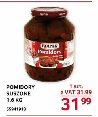 Selgros POMIDORY SUSZONE 1,6 kg oferta