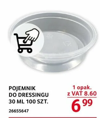Selgros POJEMNIK DO DRESSINGU 30 ML 100 SZT. oferta