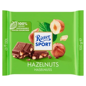 Netto Ritter sport czekolada mleczna z kawałkami prażonych orzechów laskowych 100 g oferta