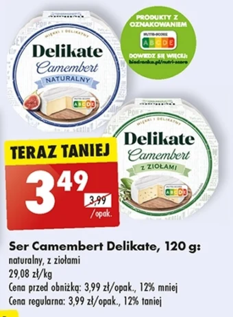 Biedronka Camembert delikate oferta