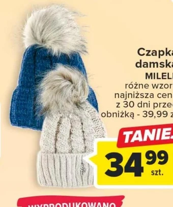 Carrefour Czapka damska milele oferta