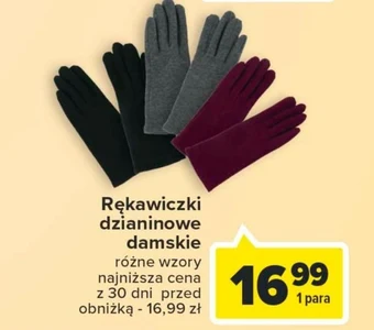 Carrefour Rękawiczki damskie oferta