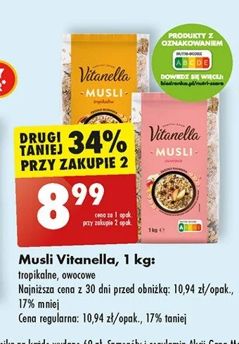 Biedronka Musli owocowe oferta