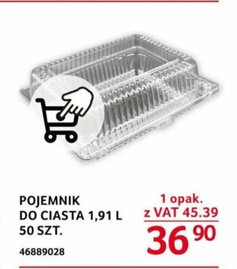Selgros POJEMNIK DO CIASTA 1,91 L 50 SZT. oferta