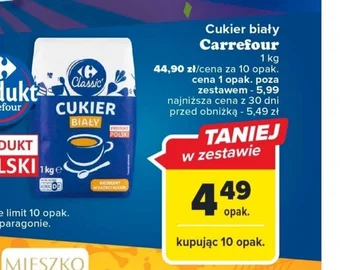 Carrefour Cukier biały 1 kg oferta