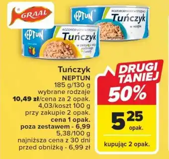 Carrefour Tuńczyk 185 g/130 g oferta